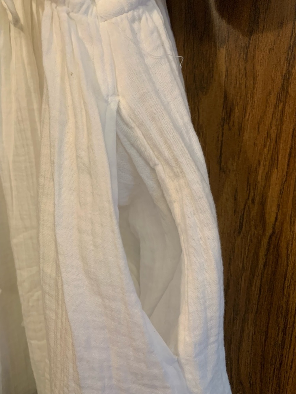 Boho White Dress with Balloon Sleeve - Picture 3 of 4